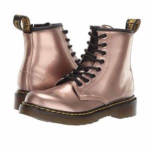 Dr. Martens Rose Gold Chrome Paint Metallic Boots